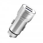 Wholesale Dual Port 3.1A USB Car Charger Adapter Compatible with Power Station (Silver)